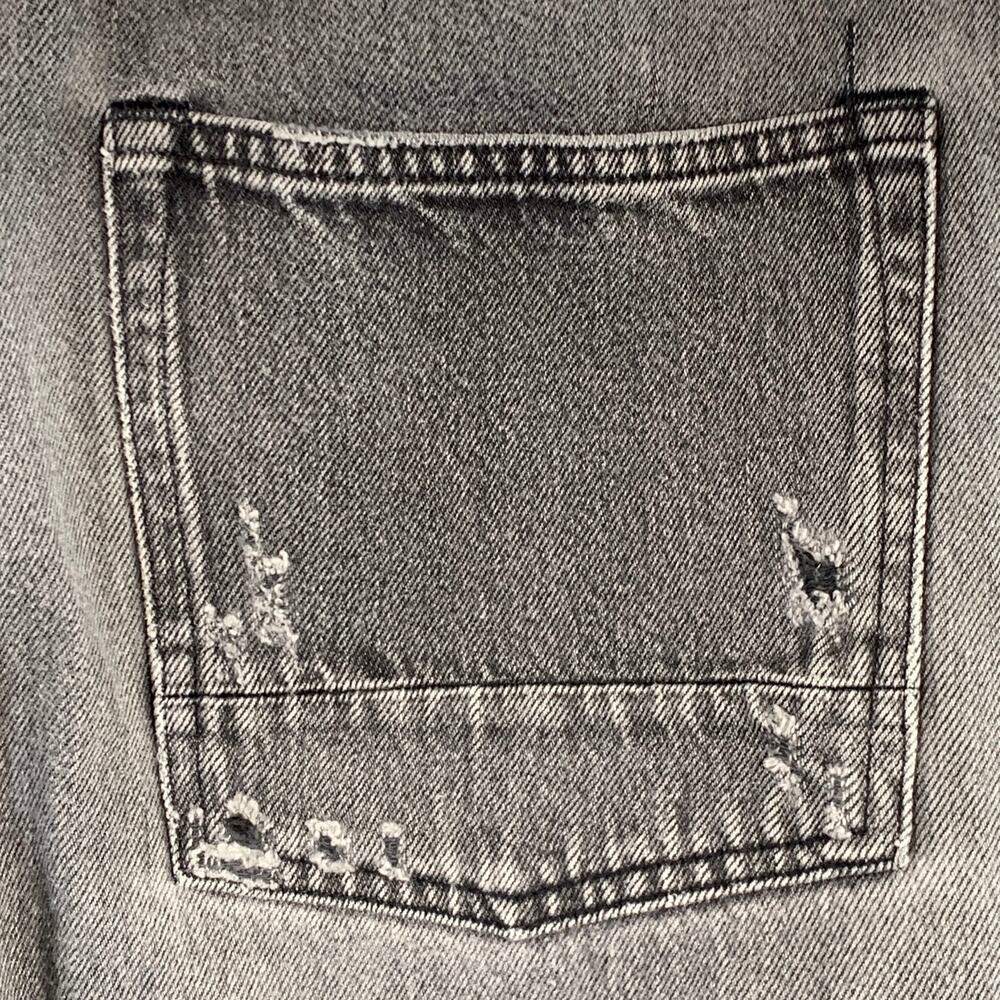 GOLDEN GOOSE Size M Grey Cotton Tapered Distressed Jeans - Picture 5 of 9